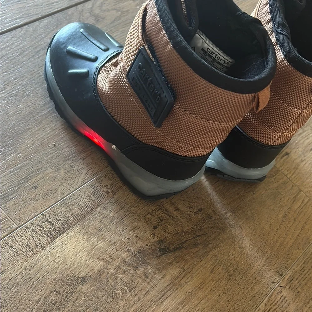 Light up Black and Brown Winter Boots